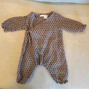 Zara Baby Girl Cotton Gauze Floral Romper 0-3 Months